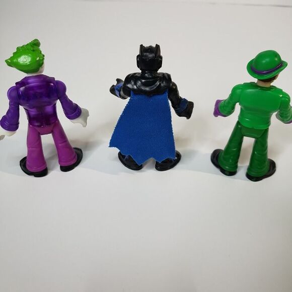 Imaginext DC Super Friends 3 pc Lot Batman Joker The Riddler Action Figures - Picture 2 of 7